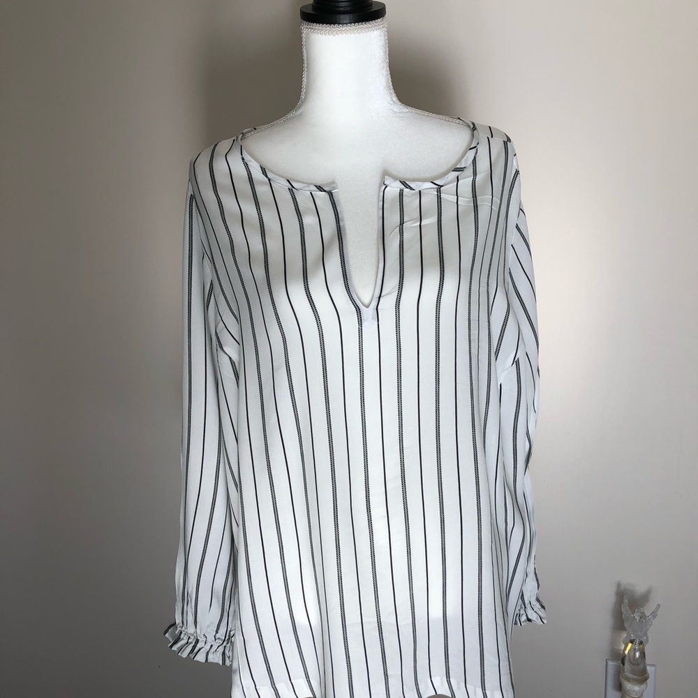 White Black Loose Fitting Tunic